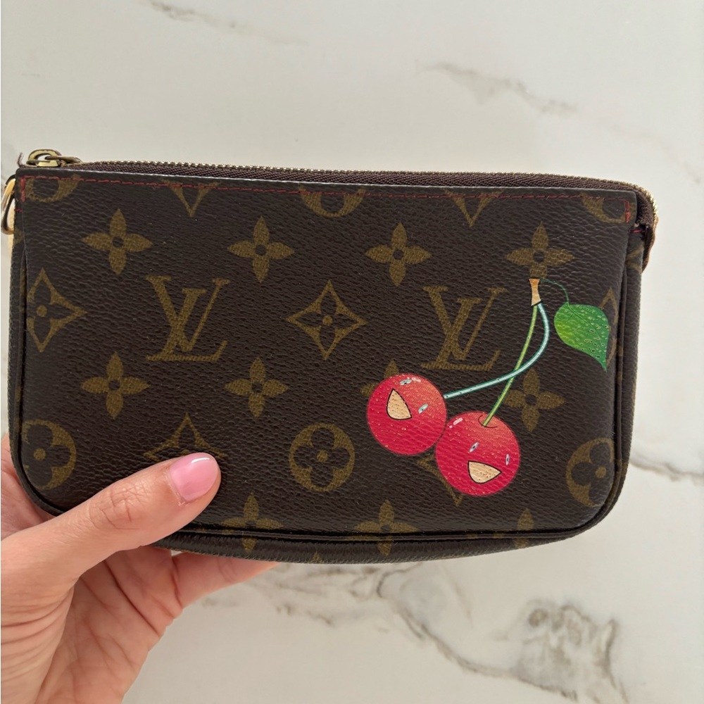 Louis Vuitton Brown Monogram Cherry Pouch